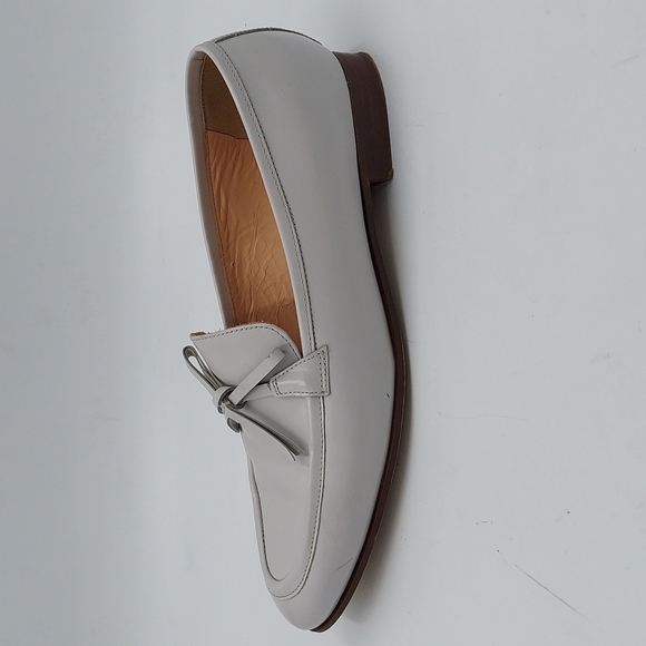J Crew Womens Light gray leather bow academy loafers - Picture 5 of 9